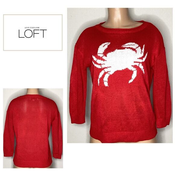 New. Ann Taylor LOFT crab sweater. Small.  Retails $69 - Picture 1 of 6